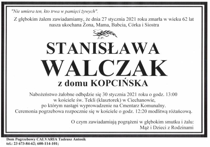 Stanisława Walczak