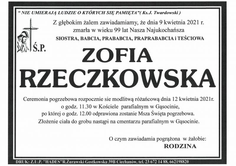 ZOFIA RZECZKOWSKA