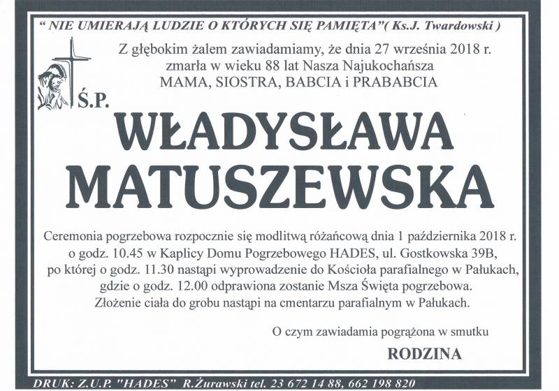 Władysława Matuszewska
