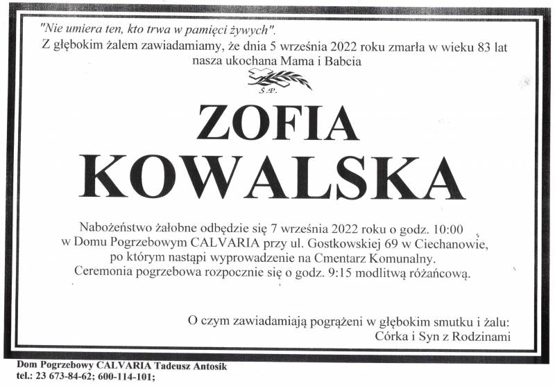 Zofia Kowalska