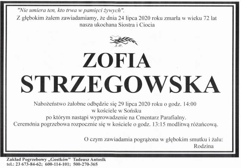 Zofia Strzegowska