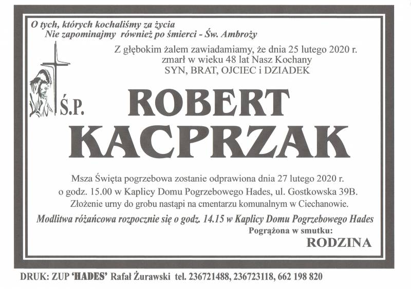 ROBERT KACPRZAK