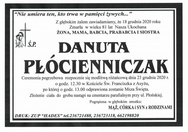 DANUTA PŁÓCIENNICZAK