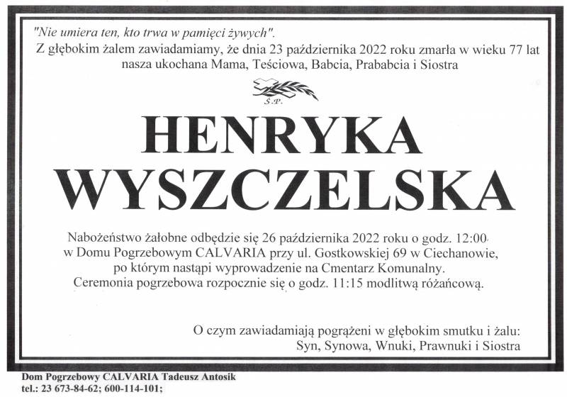 Henryka Wyszczelska