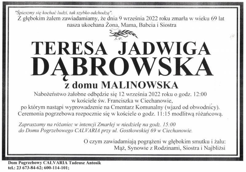 Teresa Jadwiga Dąbrowska