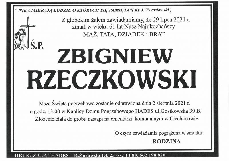 ZBIGNIEW RZECZKOWSKI