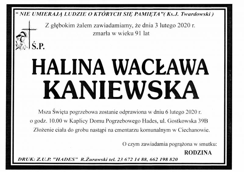 Halina Wacława Kaniewska