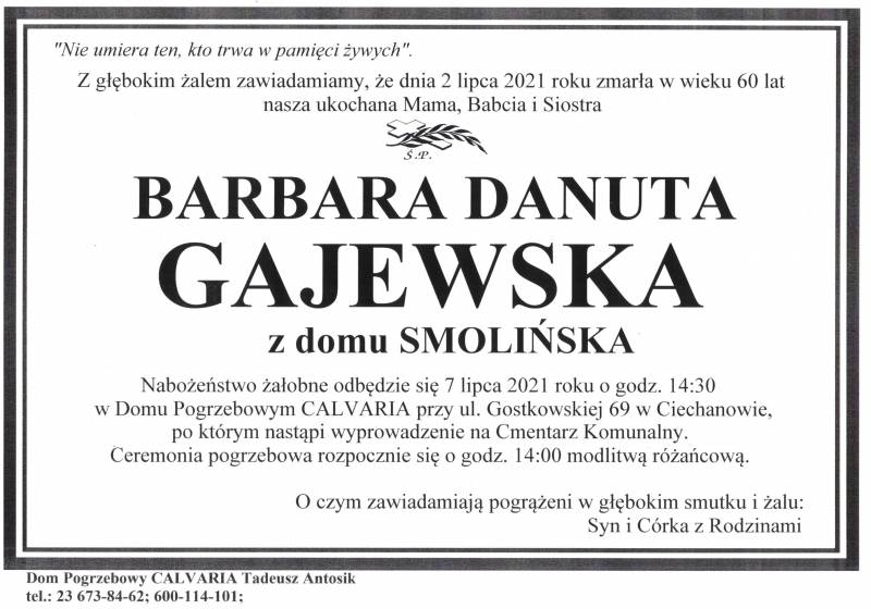 Barbara Danuta Gajewska