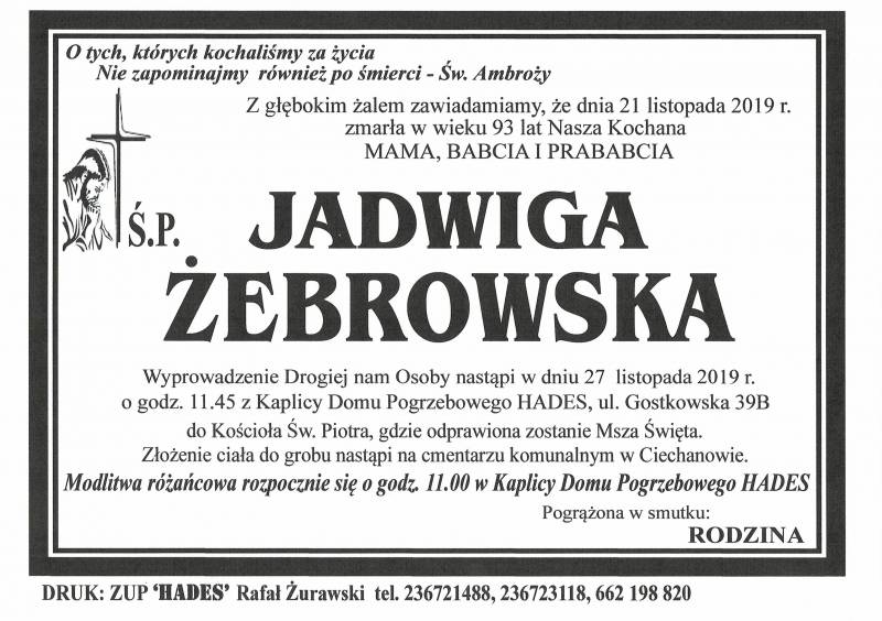 Jadwiga Żebrowska