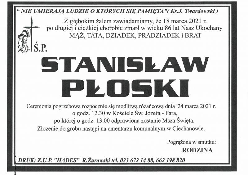 STANISŁAW PŁOSKI