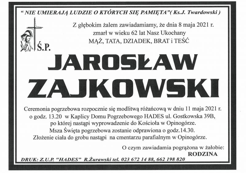 JAROSŁAW ZAJKOWSKI