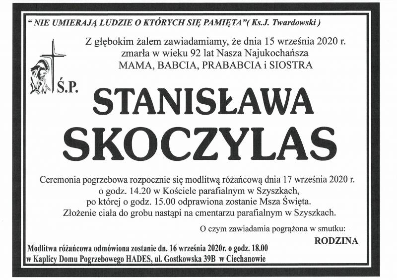 STANISŁAWA SKOCZYLAS