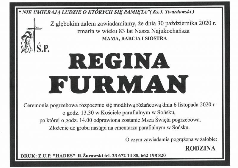 REGINA FURMAN