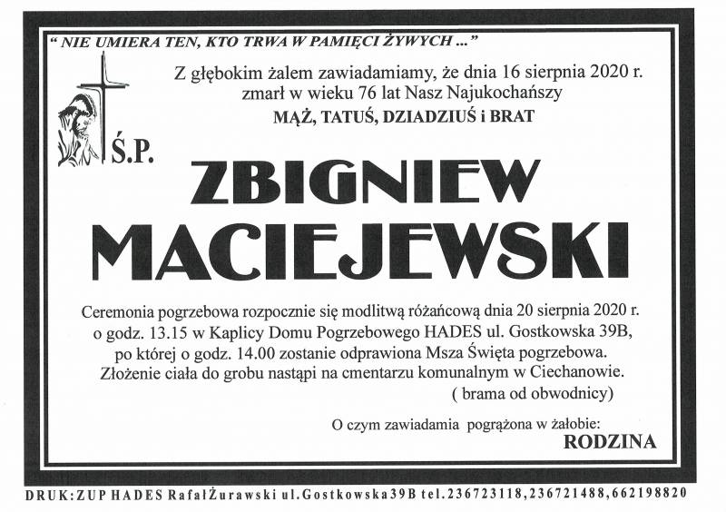 ZBIGNIEW MACIEJEWSKI