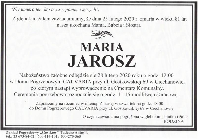 MARIA JAROSZ