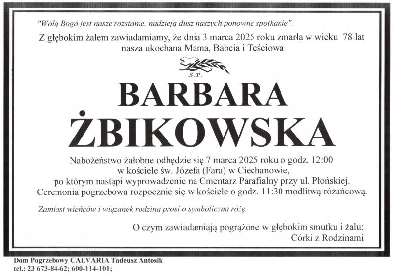 Barbara Żbikowska