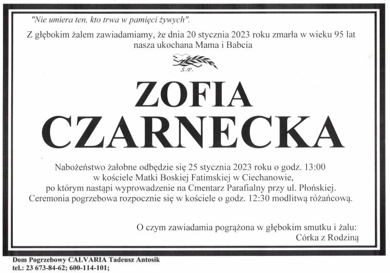 Zofia Czarnecka