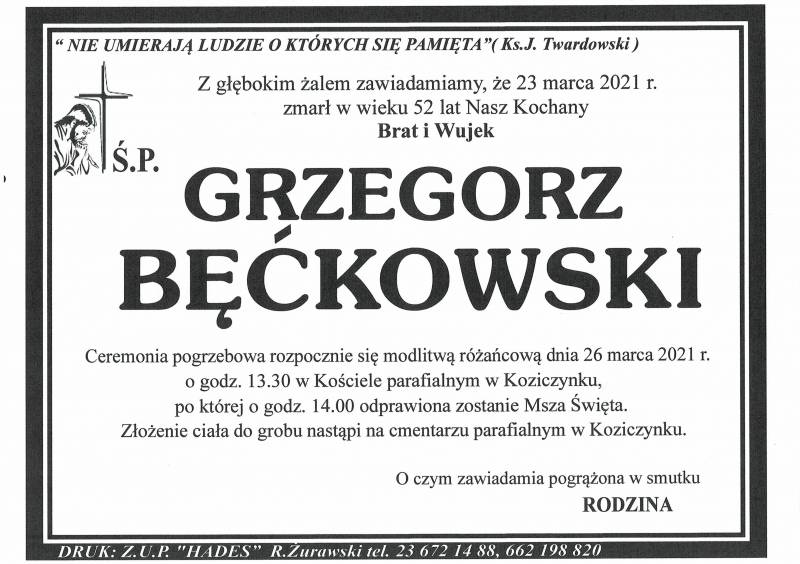 GRZEGORZ BĘĆKOWSKI