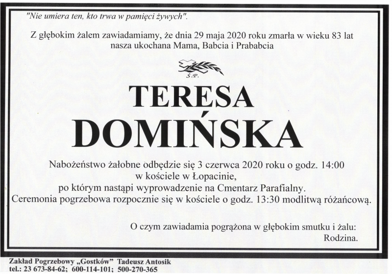 Teresa Domińska