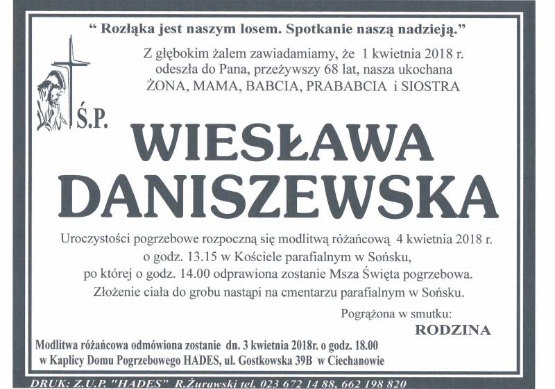 WIESŁAWA DANISZEWSKA