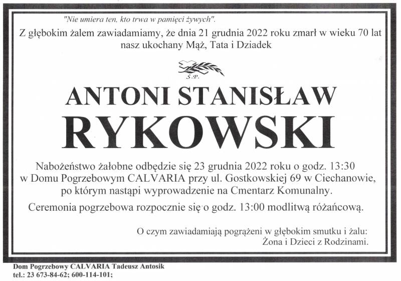 Antoni Stanisław Rykowski