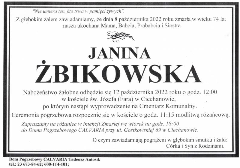 Janina Żbikowska