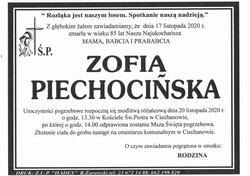 ZOFIA PIECHOCIŃSKA