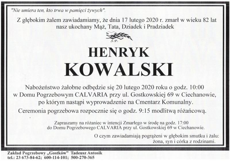 HENRYK KOWALSKI