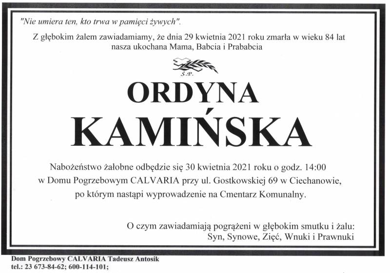 Ordyna Kamińska