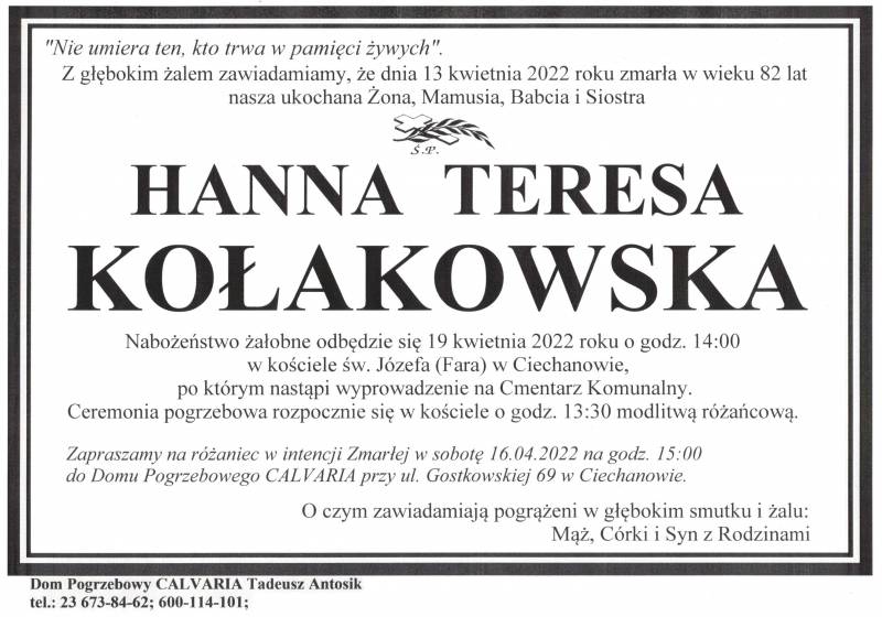 Hanna Teresa Kołakowska
