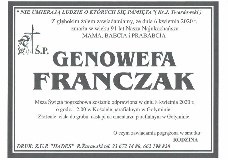 GENOWEFA FRANCZAK
