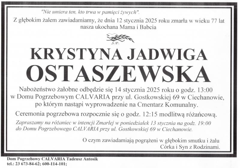 Krystyna Jadwiga Ostaszewska