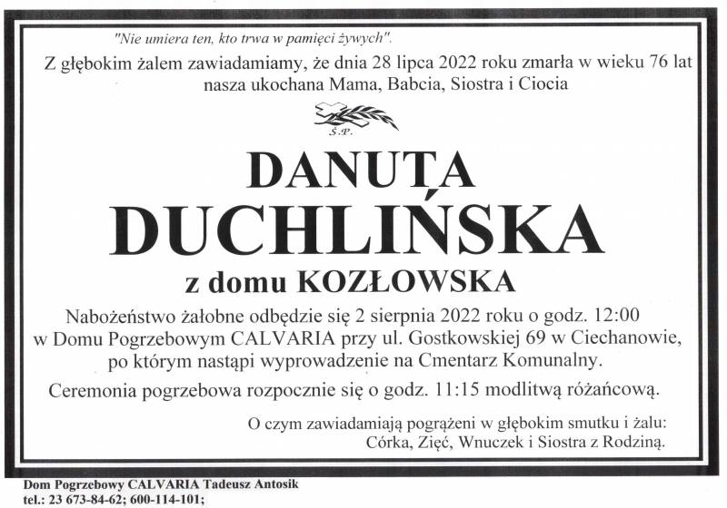 Danuta Duchlińska
