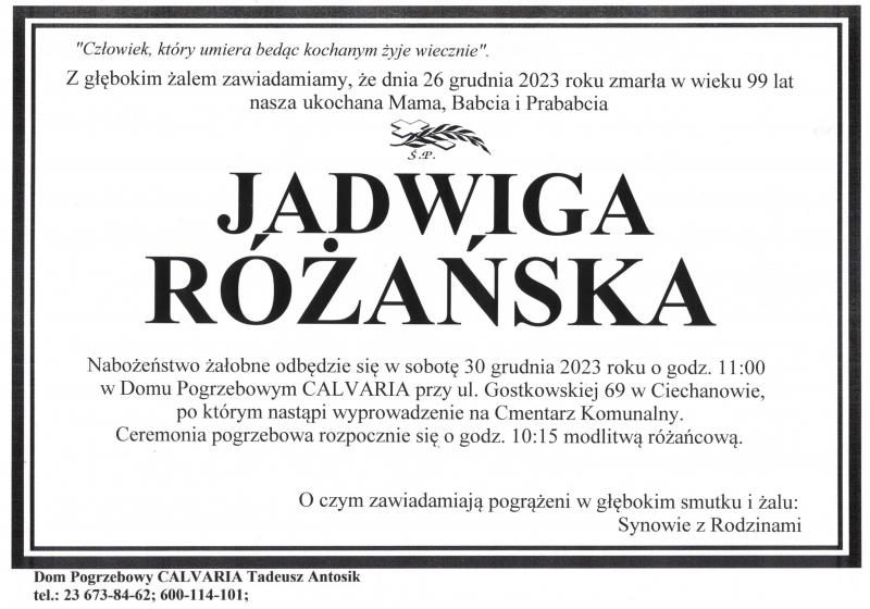 Jadwiga Różańska