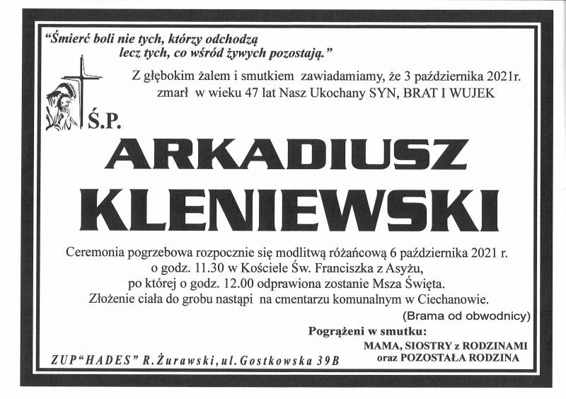 ARKADIUSZ KLENIEWSKI