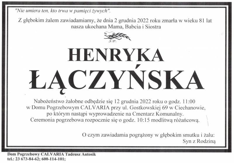 Henryka Łączyńska