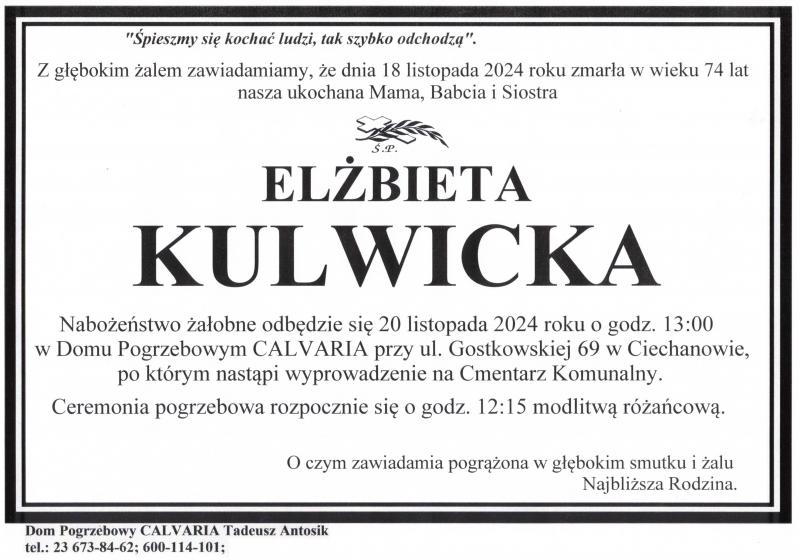 Elżbieta Kulwicka