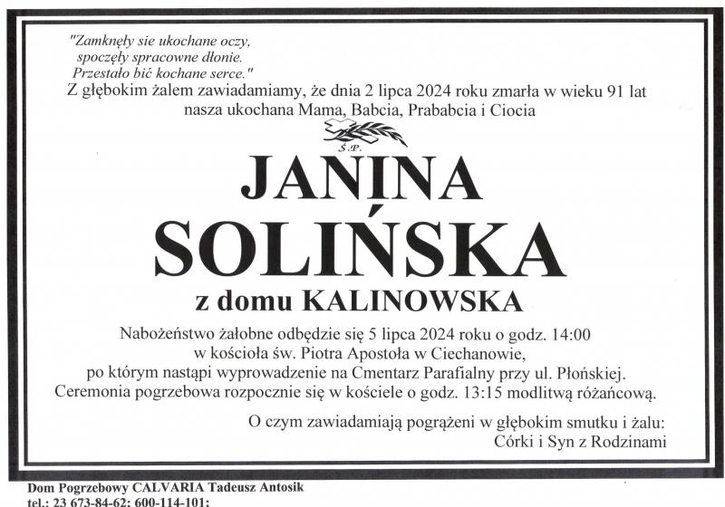 Janina Solińska