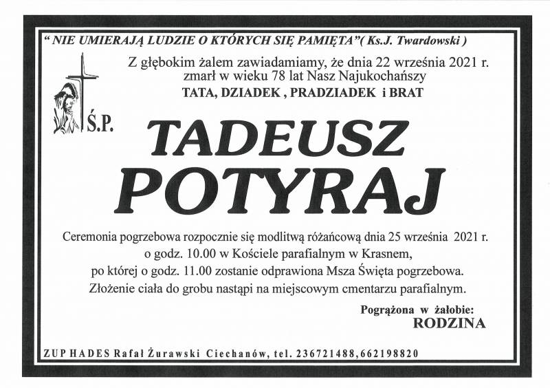 TADEUSZ POTYRAJ