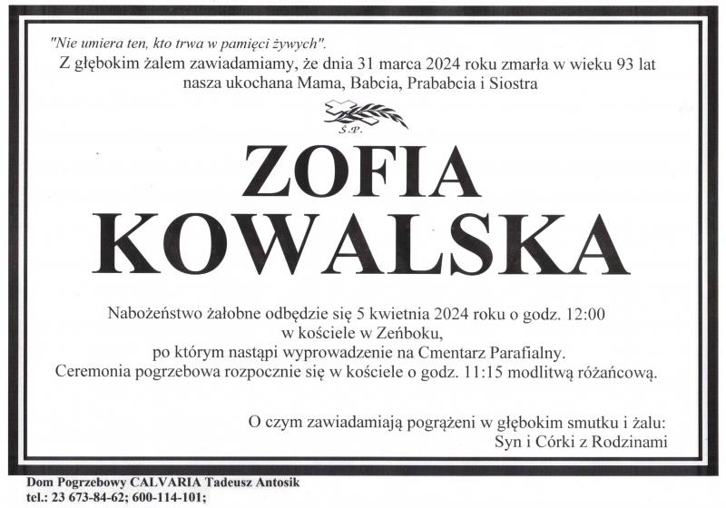 Zofia Kowalska