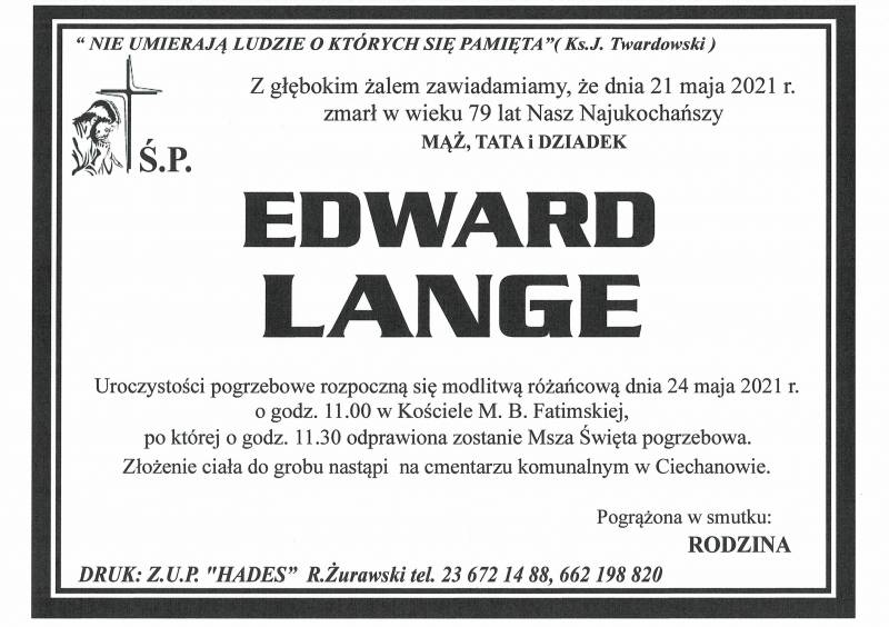 EDWARD LANGE