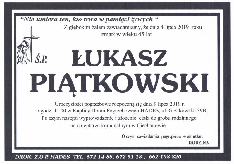 ŁUKASZ PIĄTKOWSKI