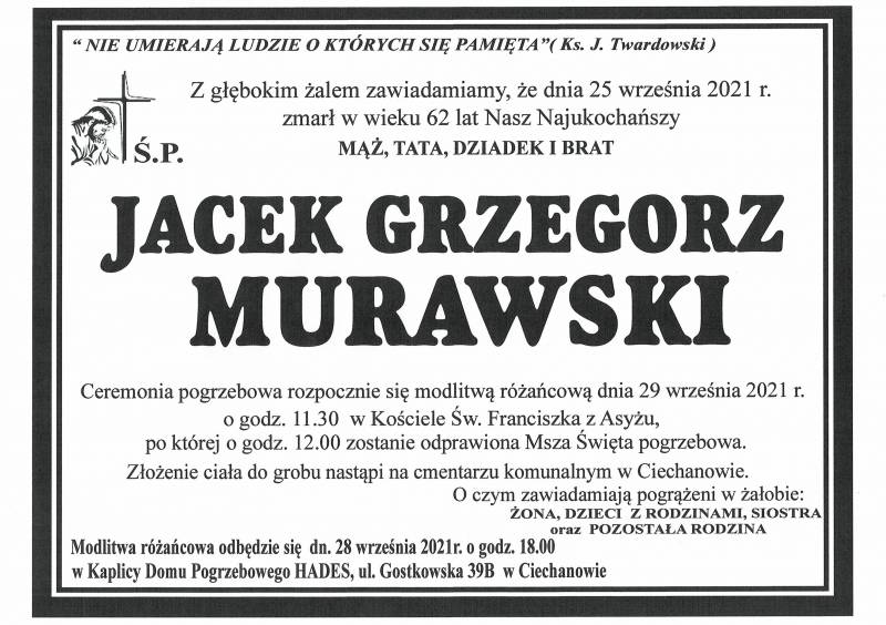 JACEK GRZEGORZ MURAWSKI