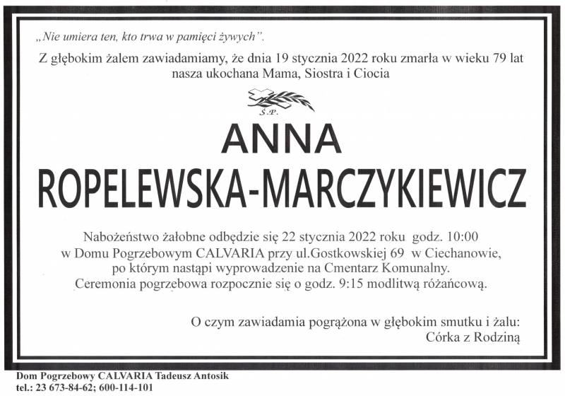 Anna Ropelewska-Marczykiewicz