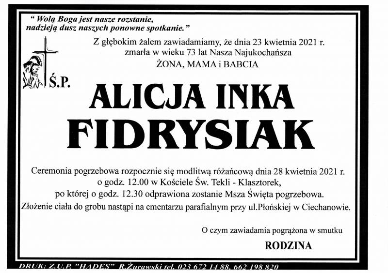ALICJA INKA FIDRYSIAK