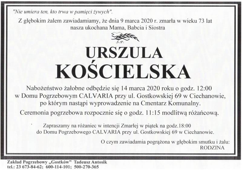 URSZULA KOŚCIELSKA