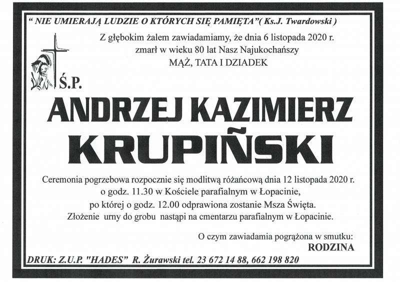 ANDRZEJ KAZIMIERZ KRUPIŃSKI