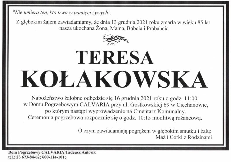 Teresa Kołakowska