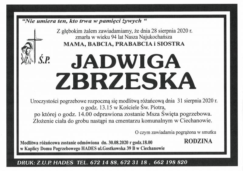 Jadwiga Zbrzeska