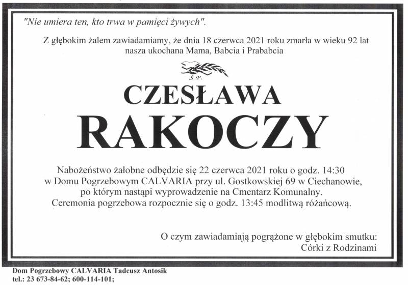 Czesława Rakoczy